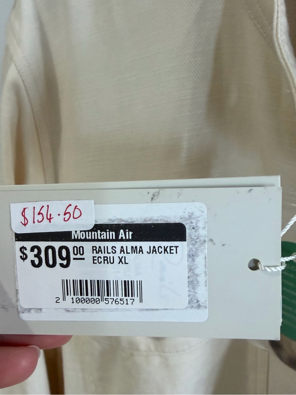Rails Cream Utility Jacket with Drawstring Hem - Picture 8 of 10